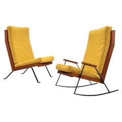 Mid Century Teak & Steel Chairs - Style of Gerrit Rietveld and Joseph-Andre Mott