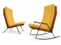Mid Century Teak & Steel Chairs - Style of Gerrit Rietveld and Joseph-Andre Mott