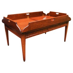 Campaigner Mahagoni & Messing Butler's Couchtisch Hand Crafted Kennedy Möbel