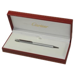 Bolígrafo Cartier Santos Style Billo M Cromo Cepillado en Estuche Cartier
