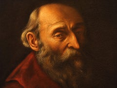 Ritratto a olio su tavola di un maestro antico francese, intitolato “Tête de Vieillard”