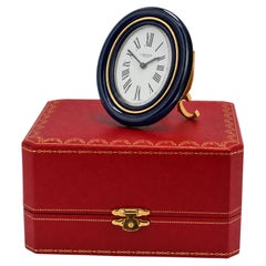 Réveil Cartier « Baignoire », plaqué or 18 carats et laiton, fabrication suisse, années 1980