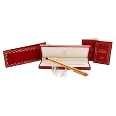 Cartier 18ct Gold Plated Trinity Fountain Pen With 18ct Gold Nib in Cartier Box