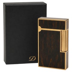 S.T. vintage et rare Dupont Ligne 2 Laque de Chine, brun écaille de tortue, allume-cigare