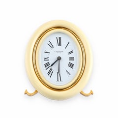 Despertador «Cartier Cream», chapado en oro de 18 quilates y latón. Sin gastos de importación a EE. UU.