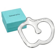 Tiffany & Co. Pince à billets « Apple » d'Elsa Peretti en argent massif, avec coffret et pochette