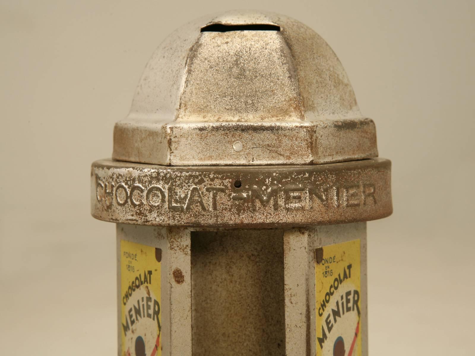 Hand-Crafted Chocolate Menier Dispenser from a Store in Paris France All Original c1930's For Sale