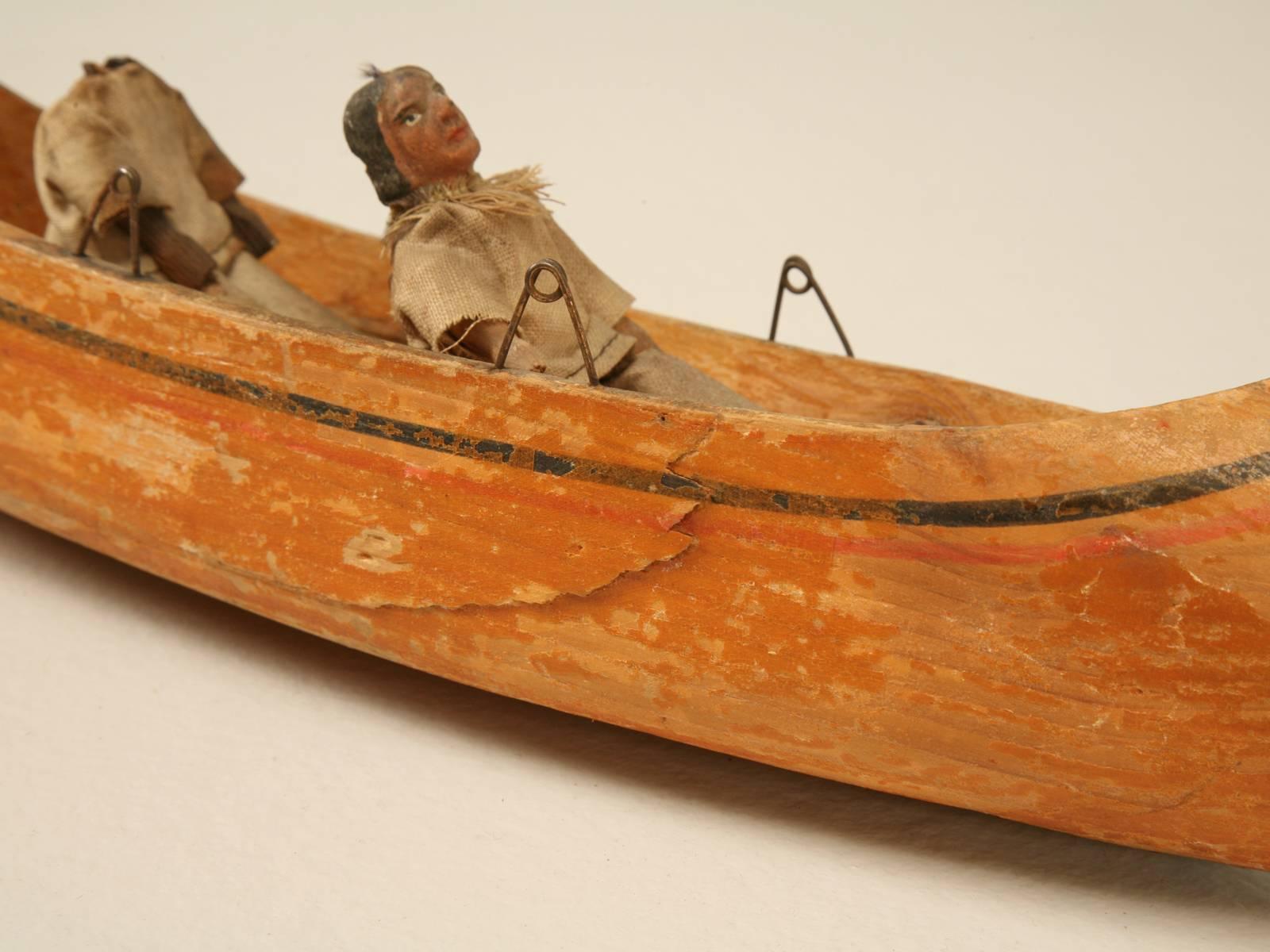 hand carved canoe