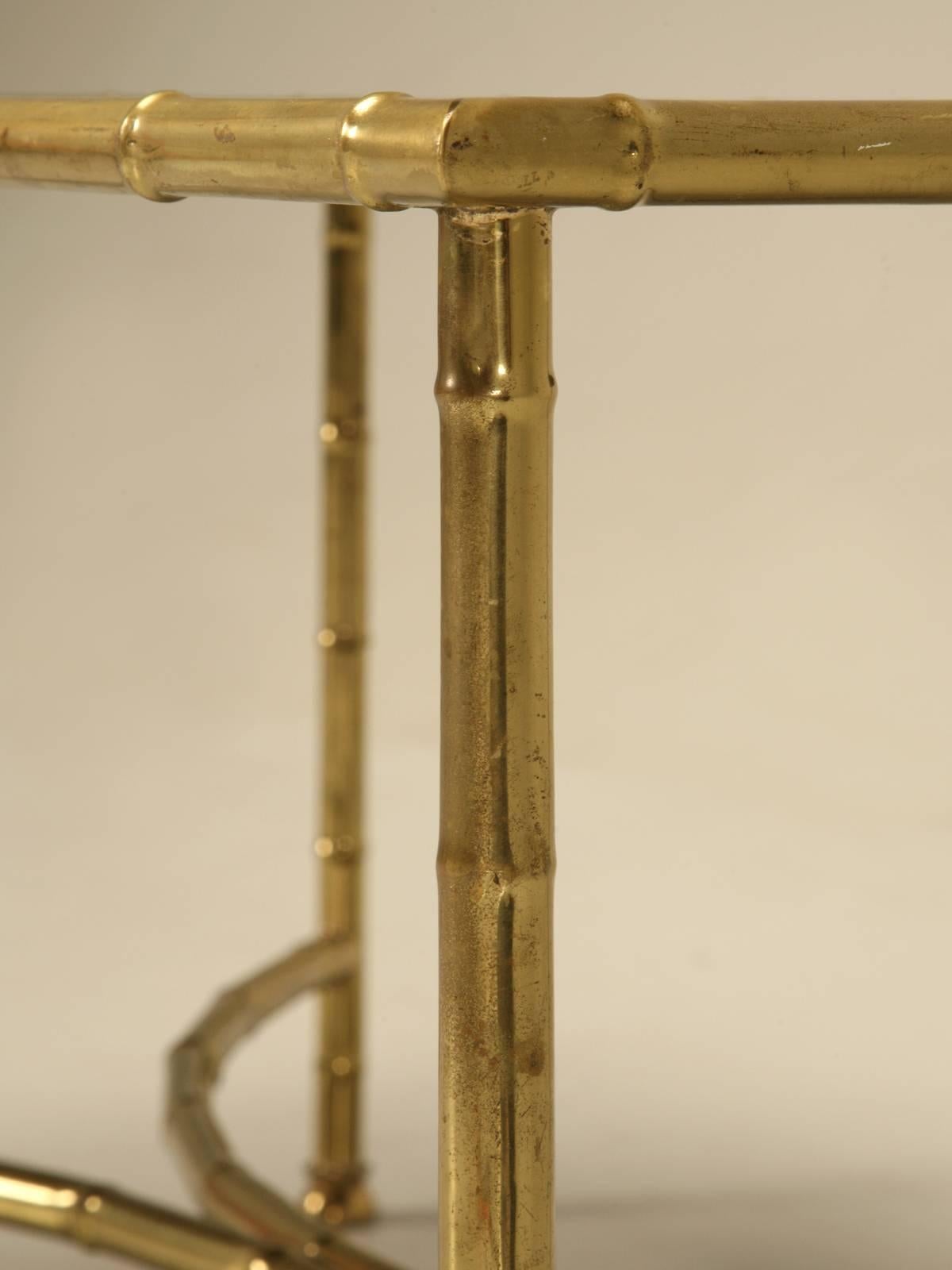 Brass Coffee Table in the Style of Bagues 1