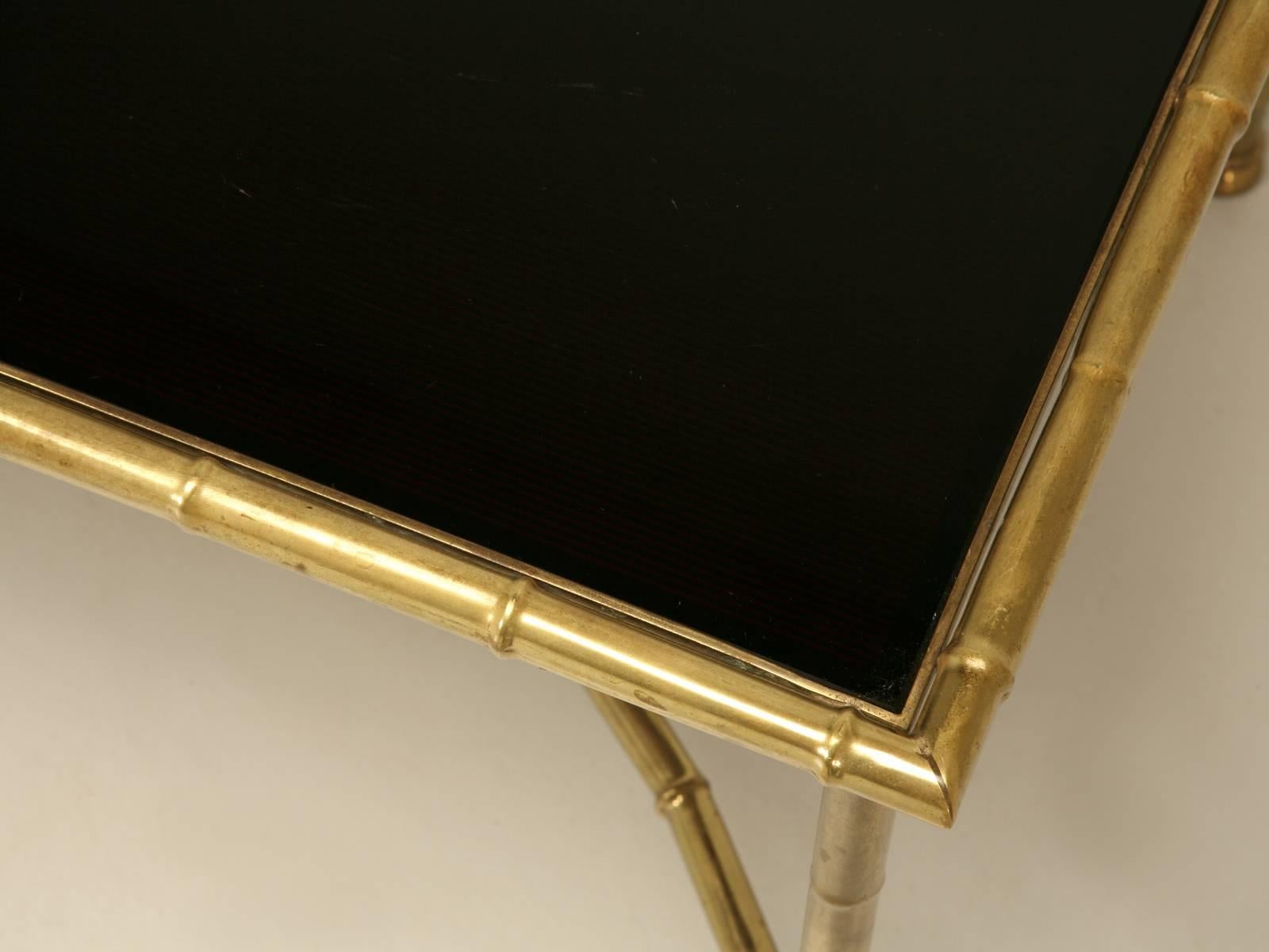 French Brass Coffee Table in the Style of Bagues