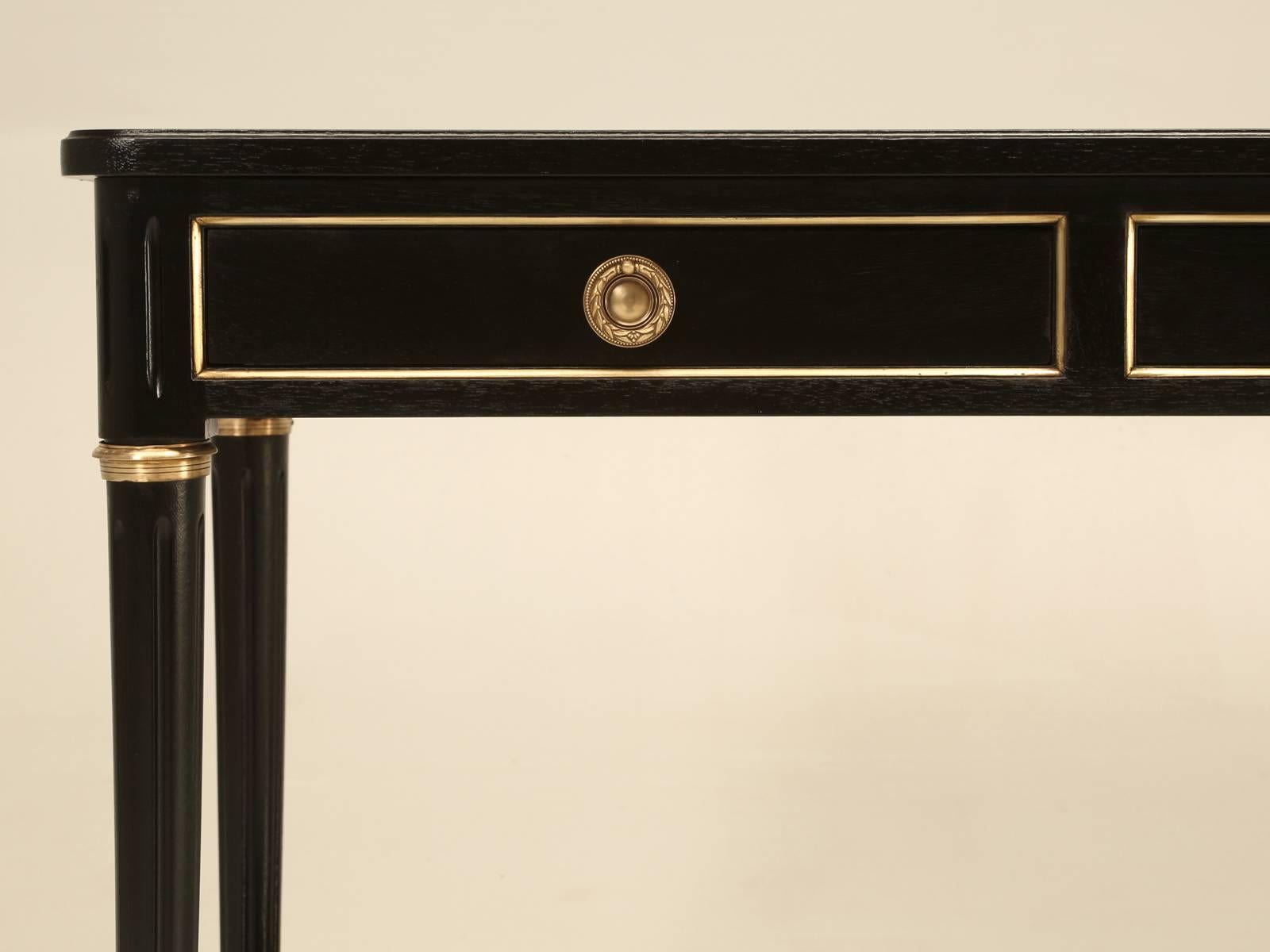 French Ebonized Louis XVI Style Console Table 2