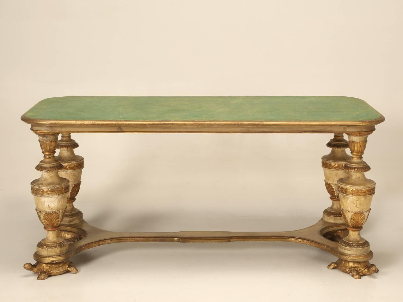 Mid-19th Century Italian Desk, or Library Table with Turtles
