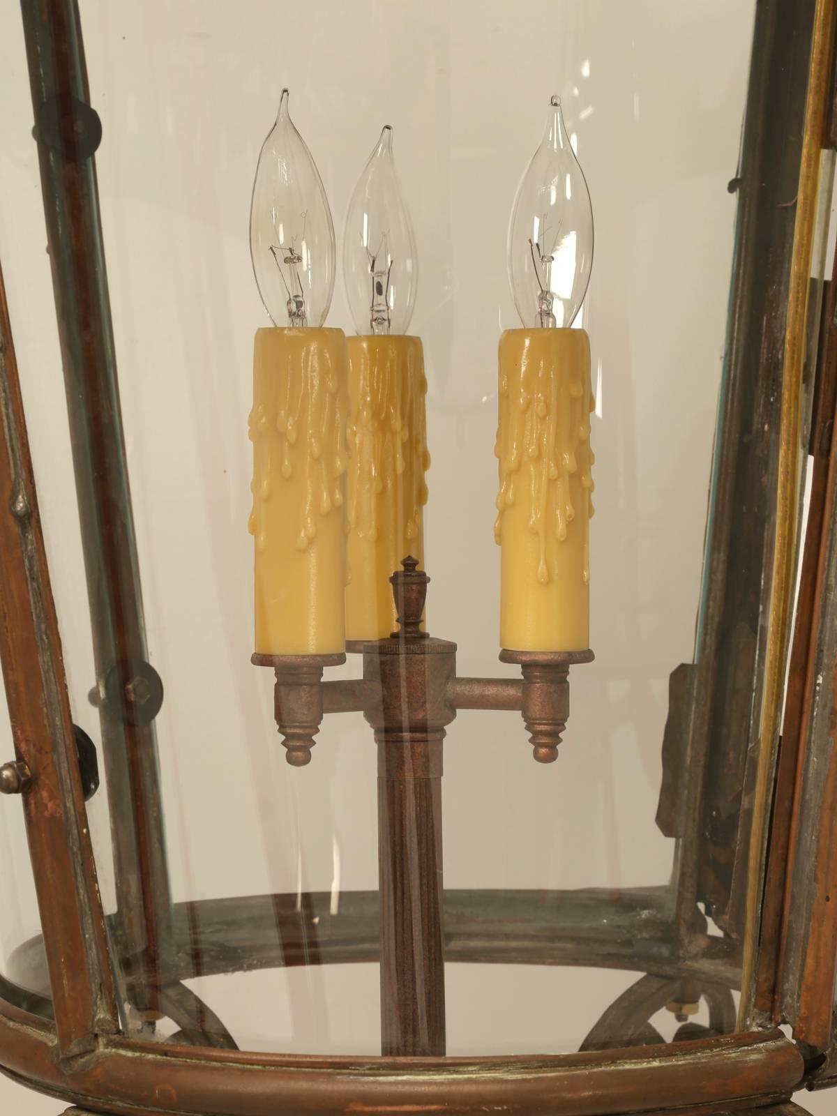 French Antique Copper Lantern 1