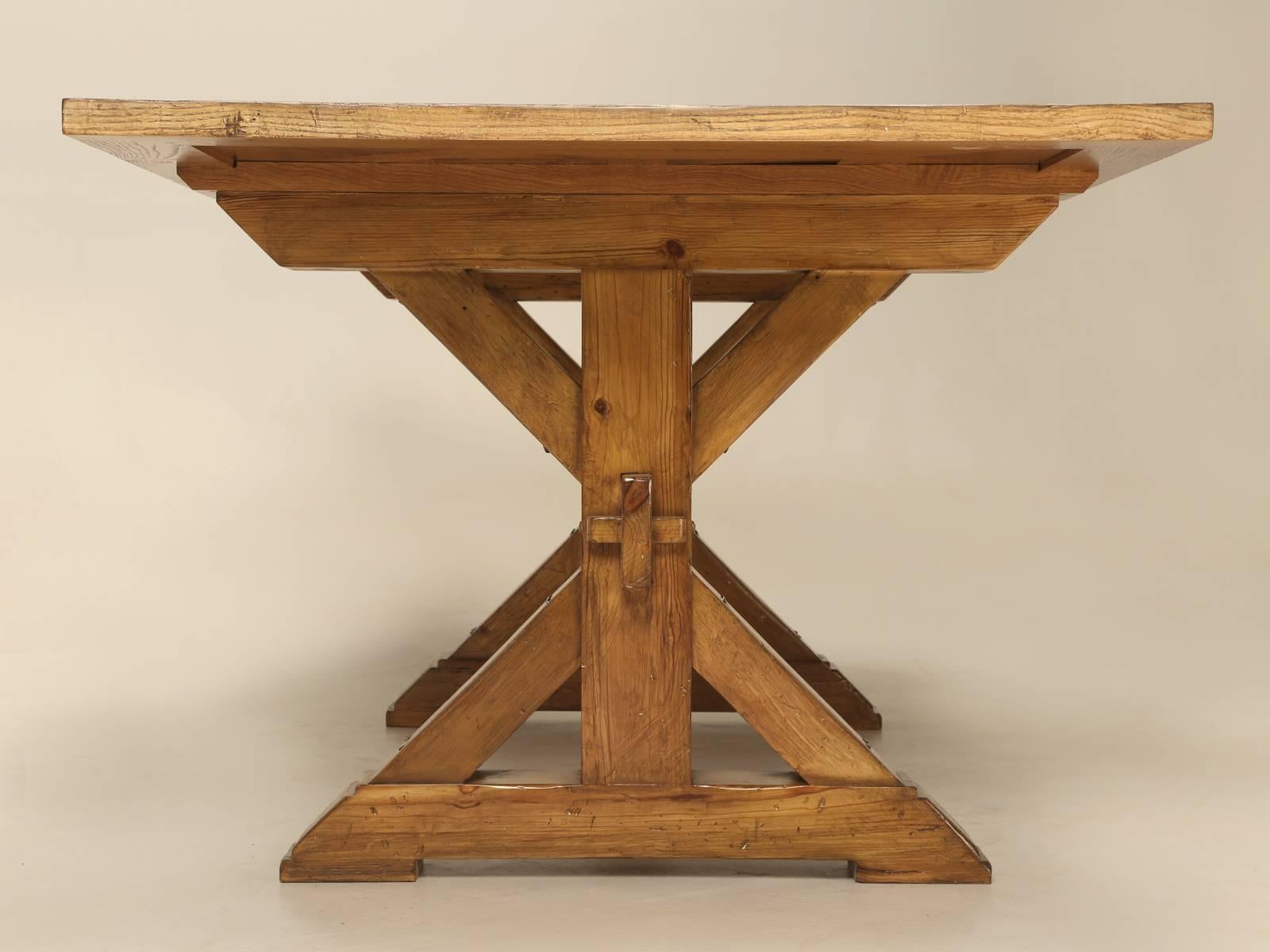 Contemporary French Style Parquet Trestle Dining Table