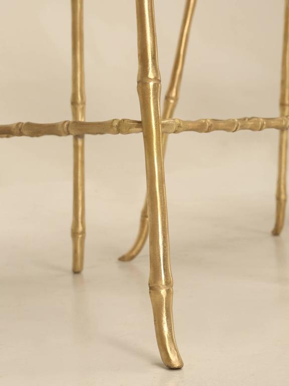 Polished Solid Brass Counter Stools In, Faux Bamboo Counter Stools