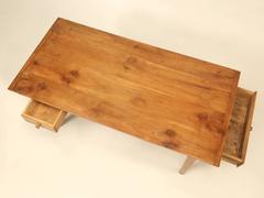 Antique Country French Farm Table or Kitchen Table in Cherry Wood c1880-1900