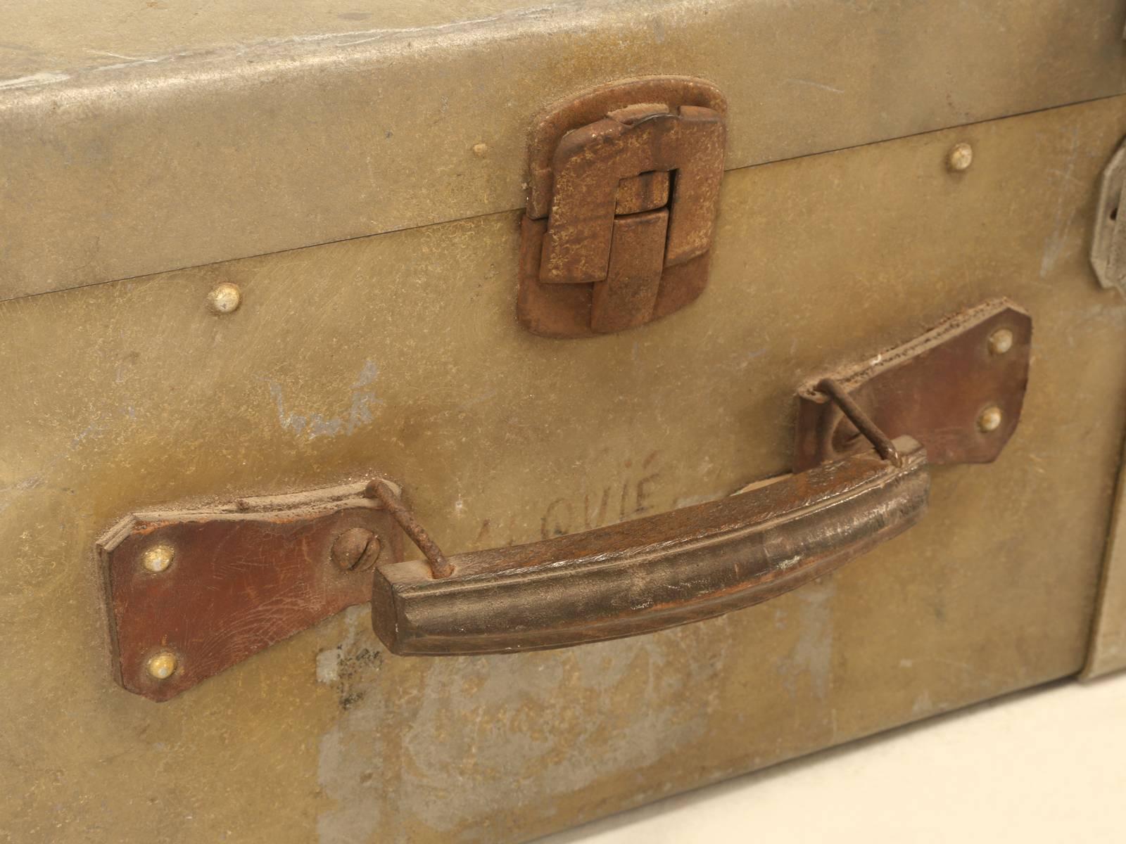 French Metal Trunk or Suitcase 3