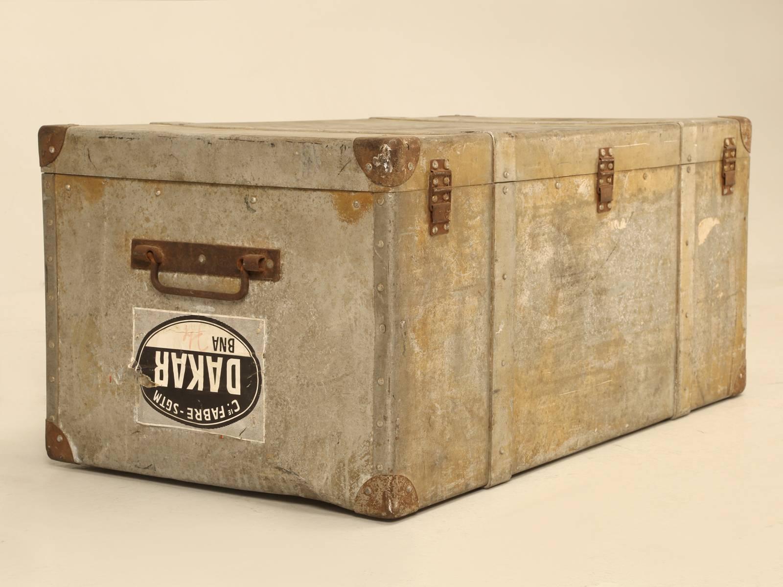 French Metal Trunk or Suitcase 4