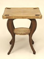 French Game Table with Brass Top