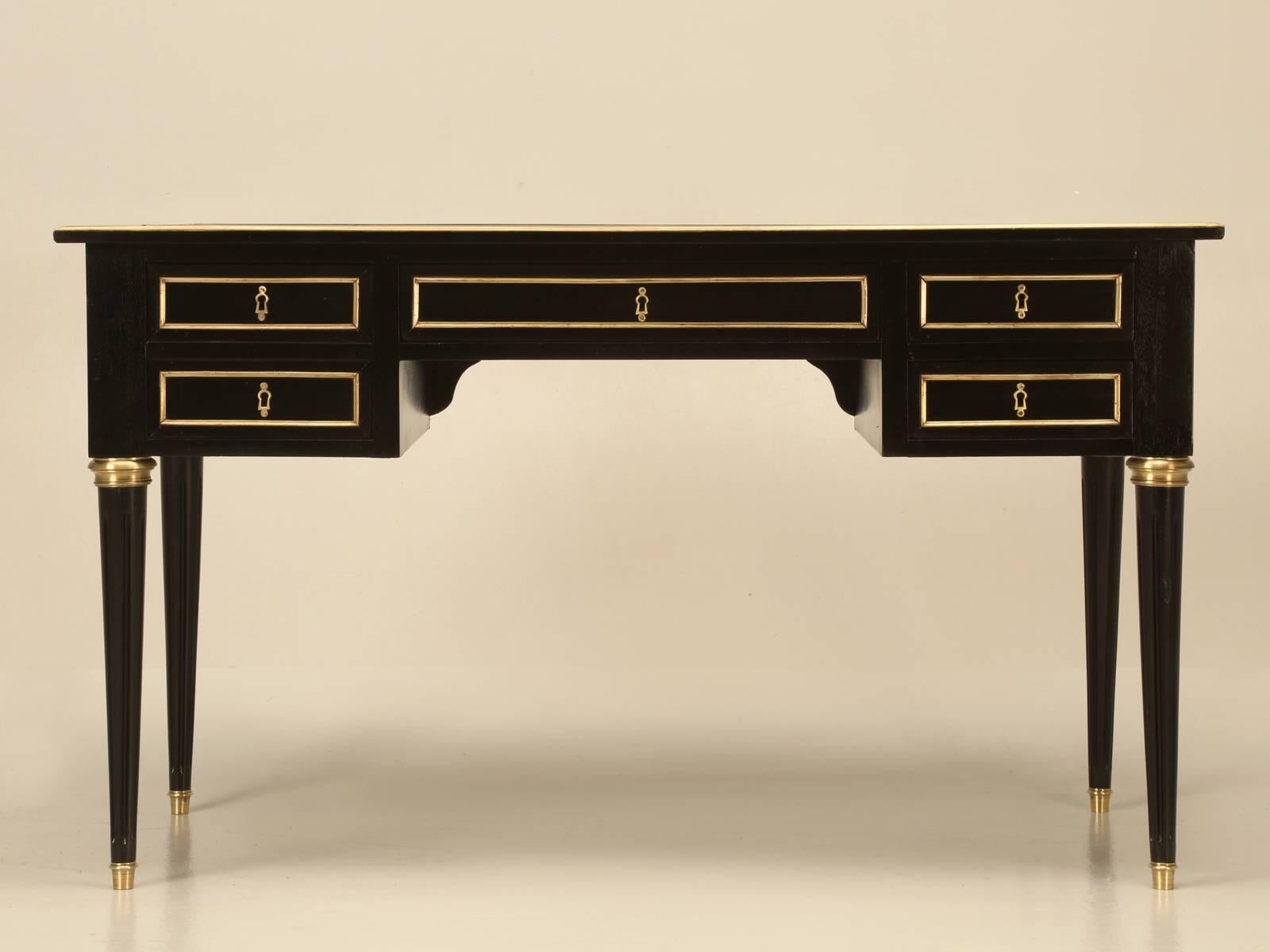 Antique French Louis XVI Style Ebonized Desk 2