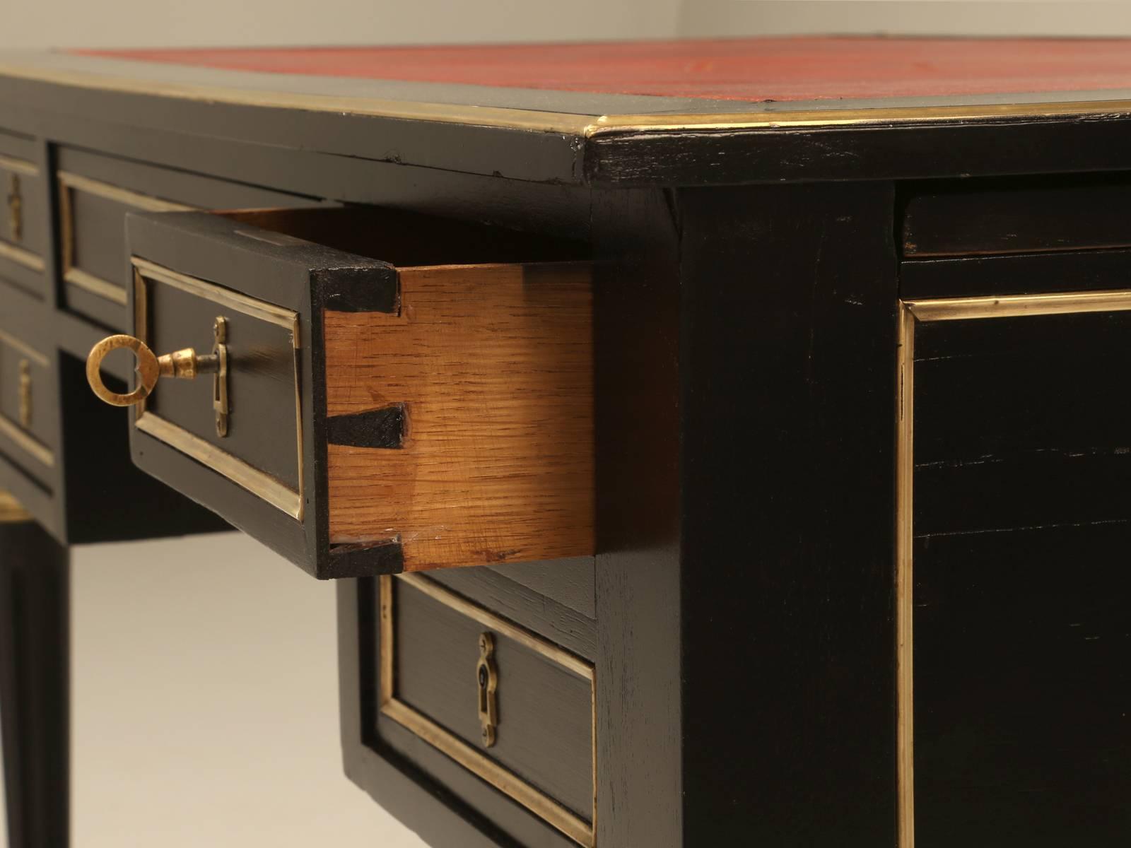 Antique French Louis XVI Style Ebonized Desk 1