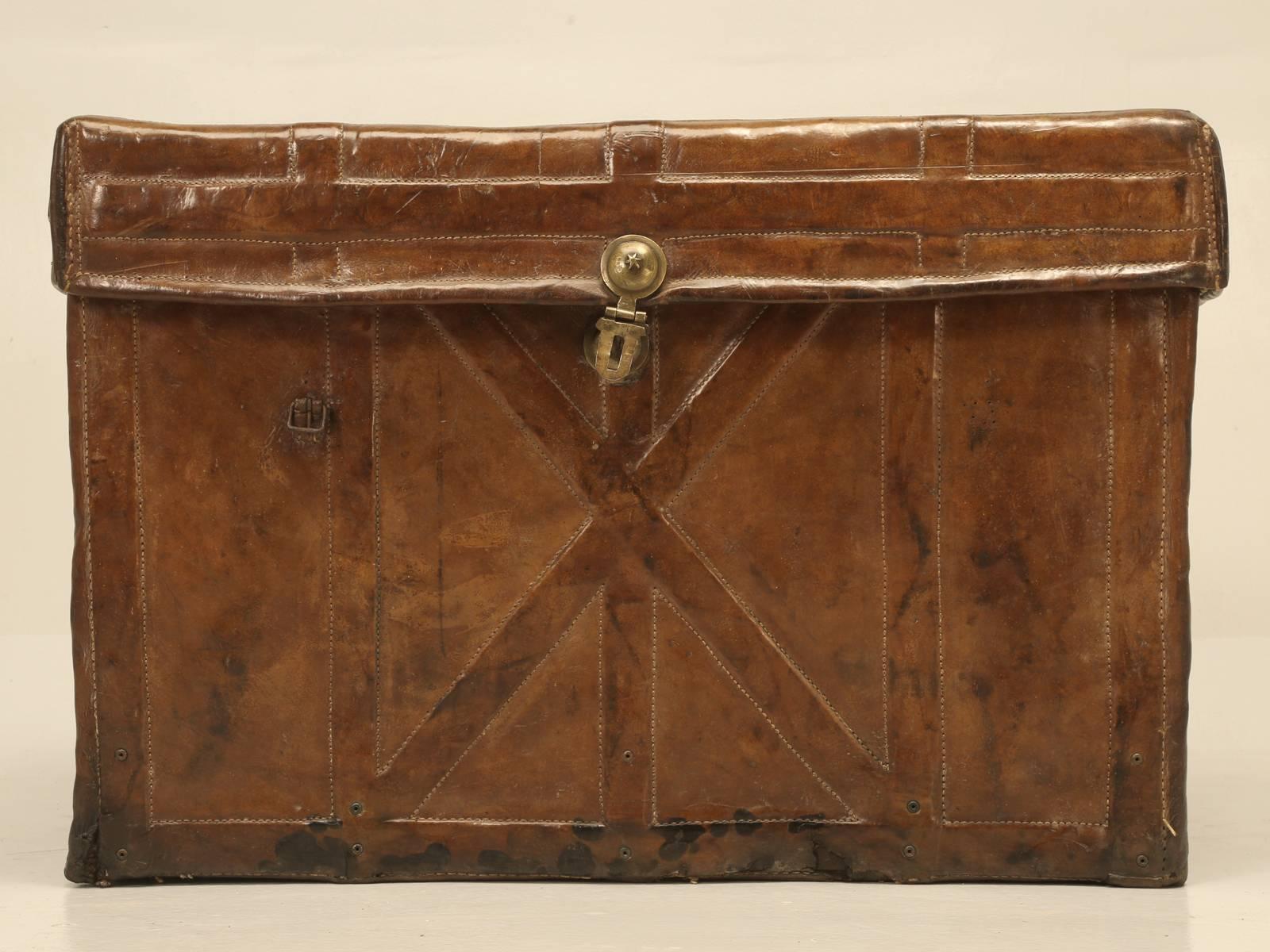 Antique Leather Trunk 1