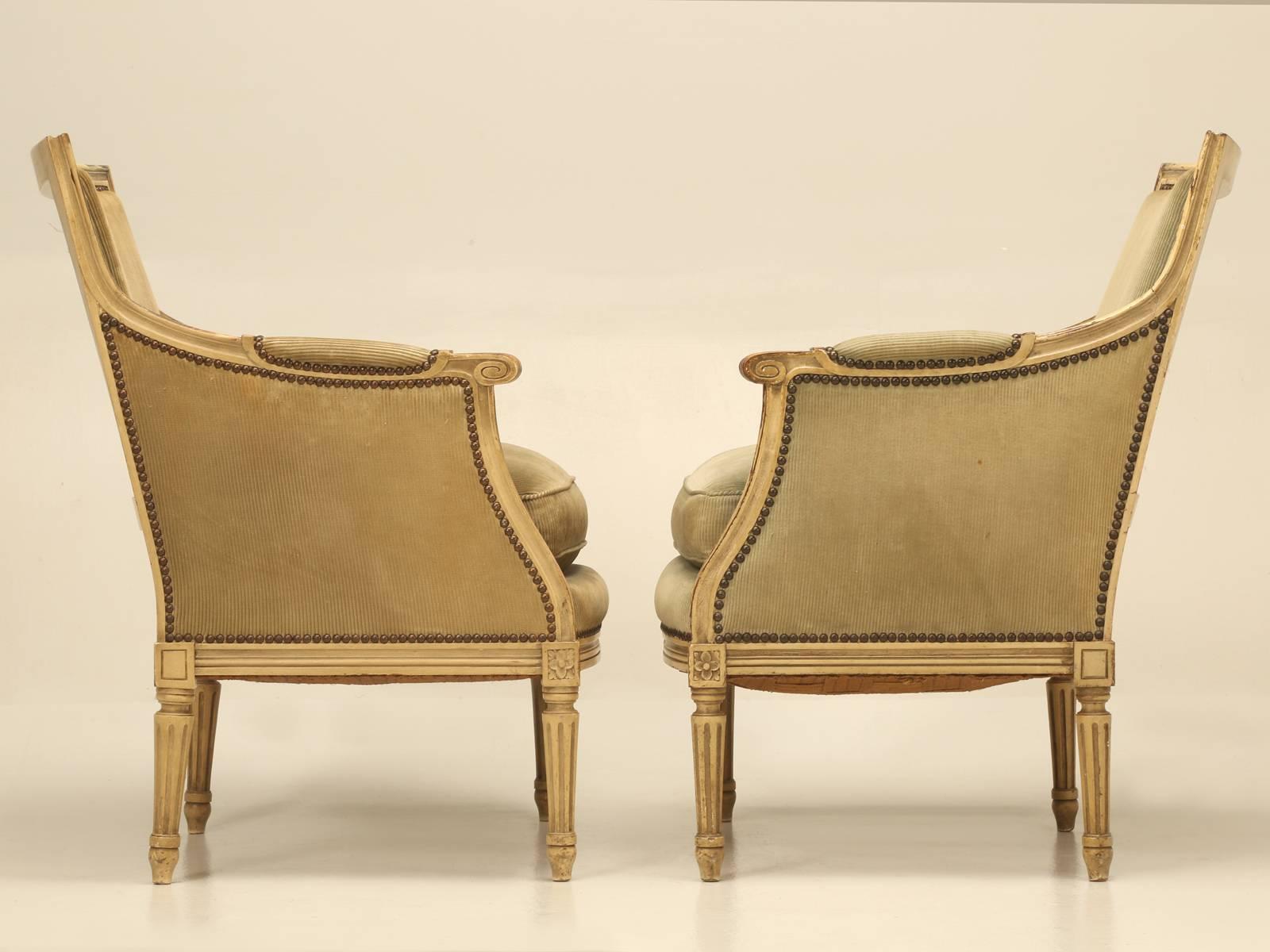 Vintage French Louis XVI Style Bergere Chairs 5