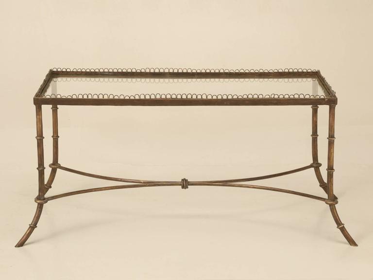 Vintage French Brass And Glass Coffee Table For At 1stdibs Vintage French Brass Coffee Table Matching Pair Of End Tables Available On 1stdibs As Well