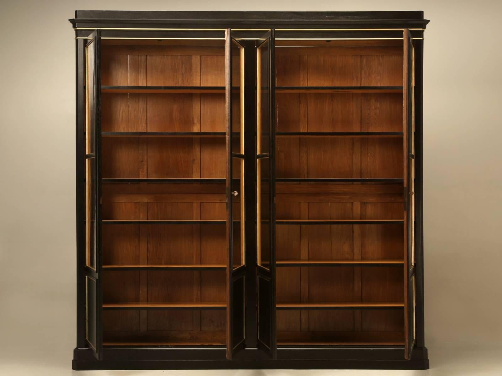 Antique French Louis Philippe Style Bookcase in an Ebonized Finish 5