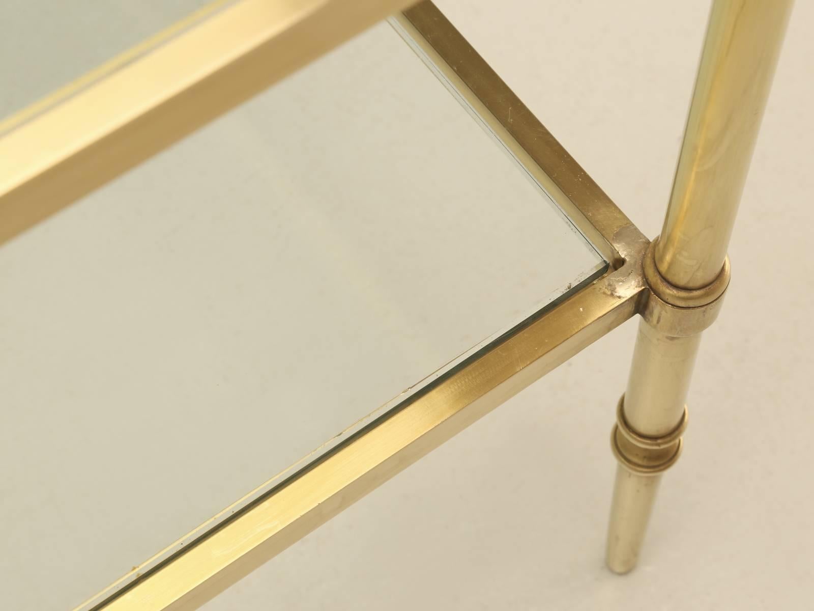 French Brass and Glass Mid-Century Modern Coffee Table 3