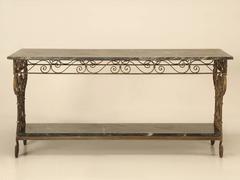 Marble and Iron Sofa Table or Console Table
