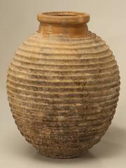 Large Antique European Fluted Terra Cotta Pot