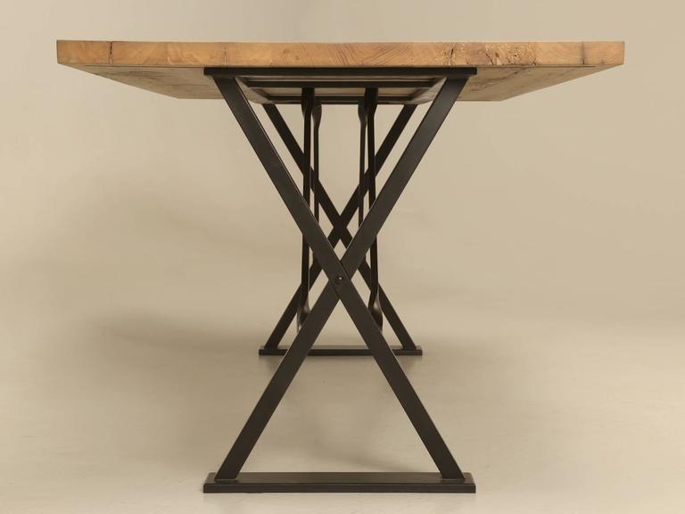 Industrial Inspired Kitchen Table from French White Oak and Steel For