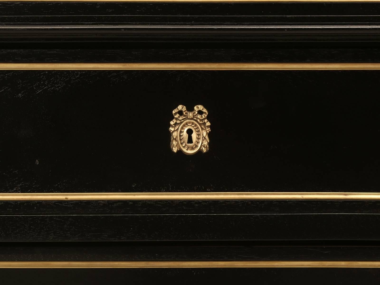 Antique French Ebonized Louis XVI Style Commode 5