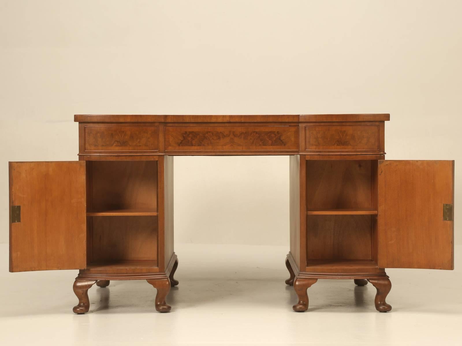 Antique English Edwardian Partner's Desk, circa 1910 5