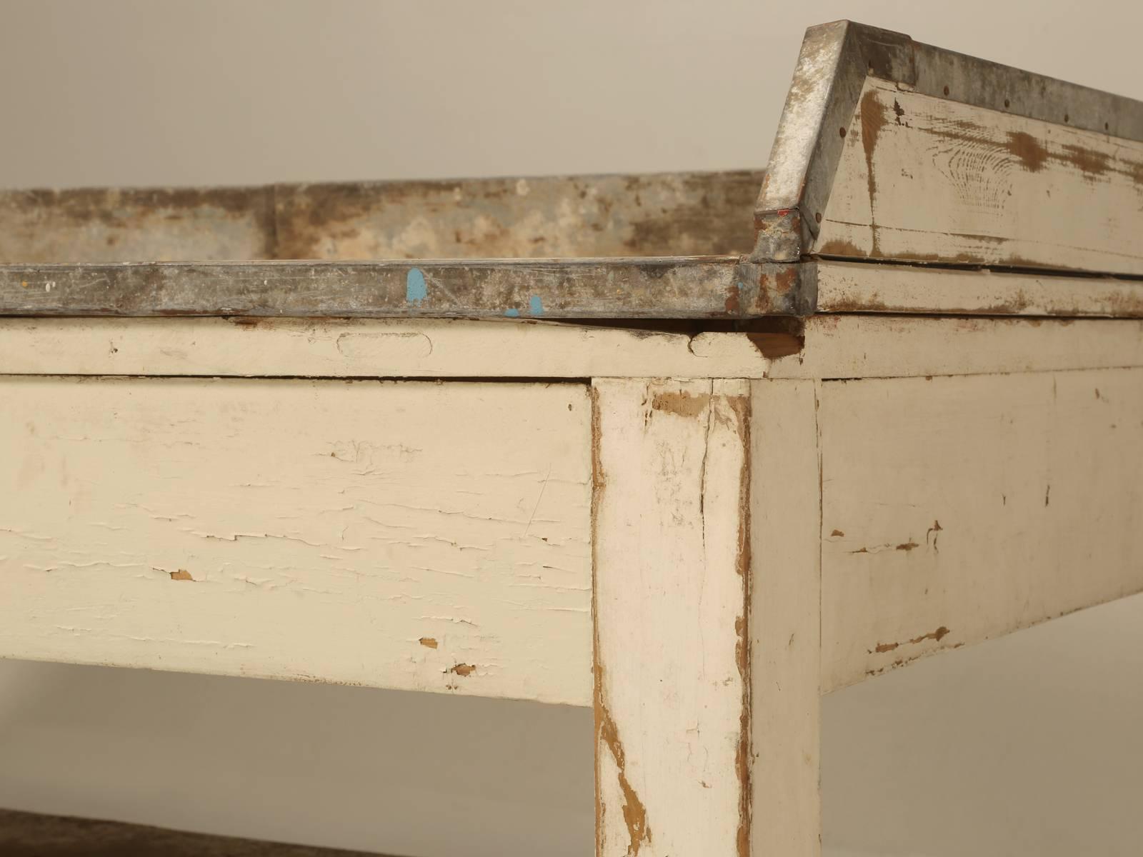 Country Antique American Potting Bench in Original Paint