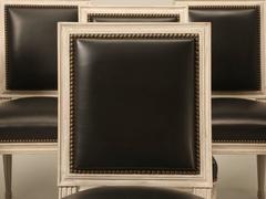 Options de chaises d'appoint françaises peintes et sculptées à la main de style Louis XVI fabriquées en France