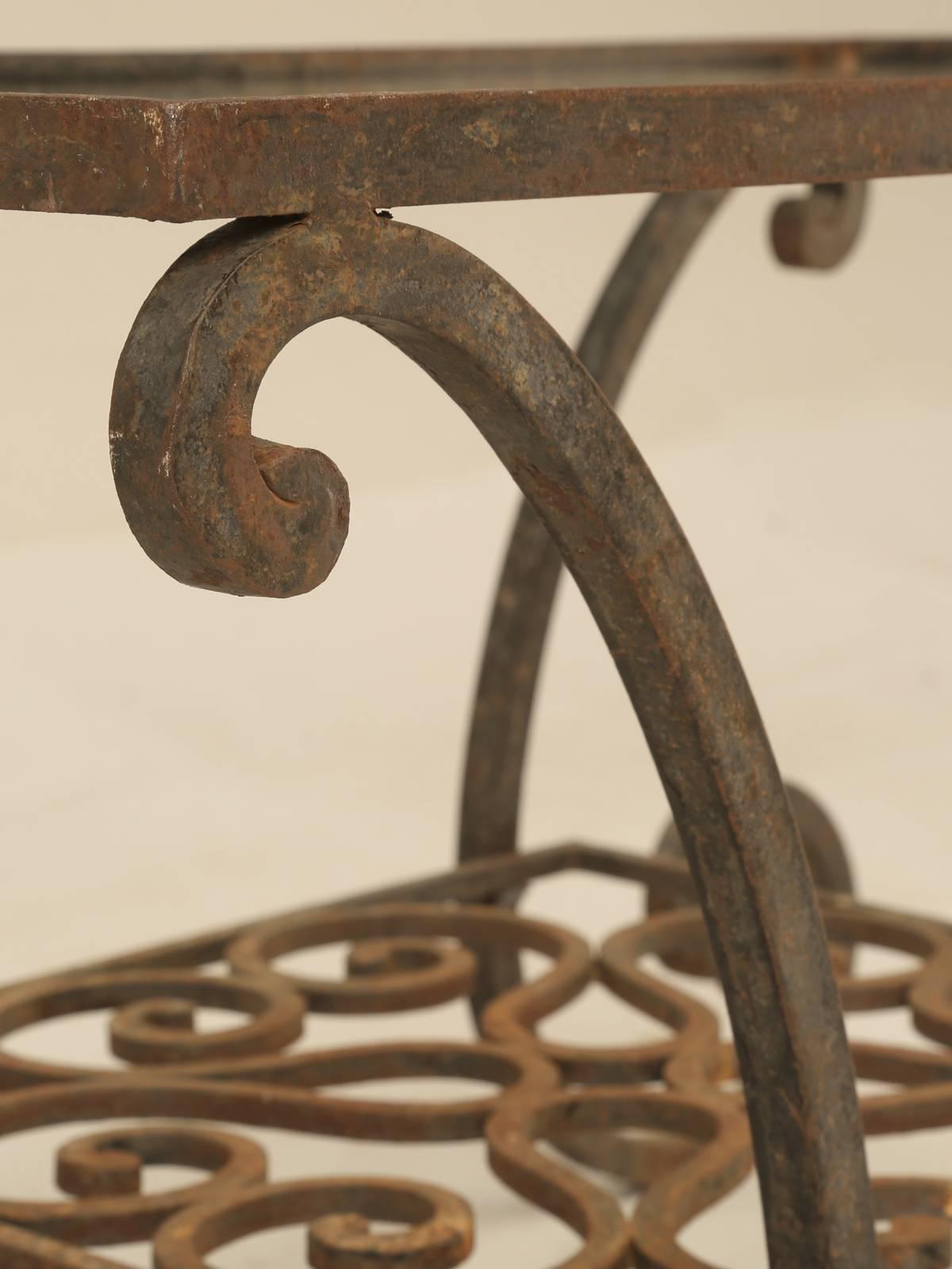 Vintage French Indoor or Outdoor Iron Coffee Table 1