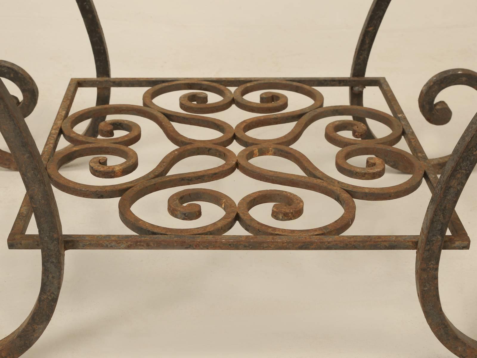 Vintage French Indoor or Outdoor Iron Coffee Table 2