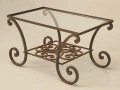 Vintage French Indoor or Outdoor Iron Coffee Table