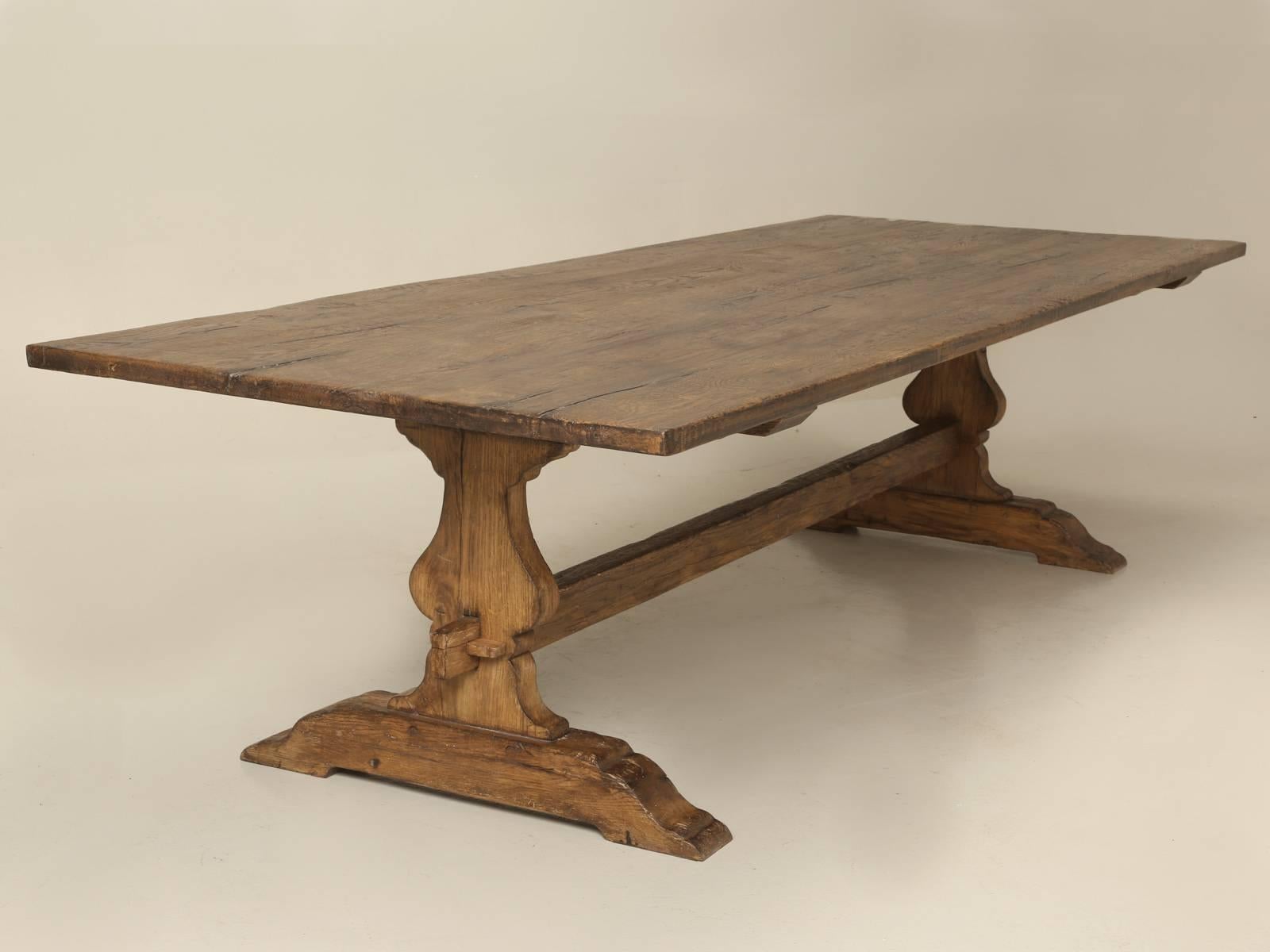 Antique French Oak Trestle Dining Table 3