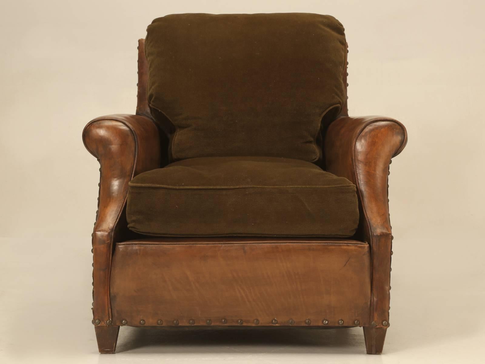 French Leather Club Chair, circa 1920s 2