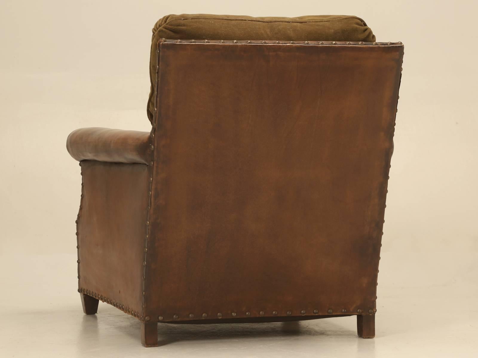 French Leather Club Chair, circa 1920s 5