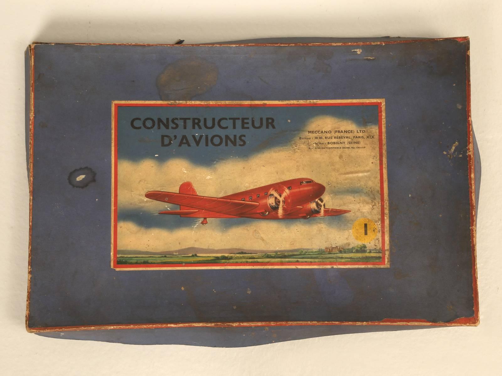 Meccano has a strong history as one of the oldest construction systems in the world, when it was first invented in England by Frank Hornby in 1898. This particular airplane was made by Meccano, France in the 1930s and is titled; “Constructeur