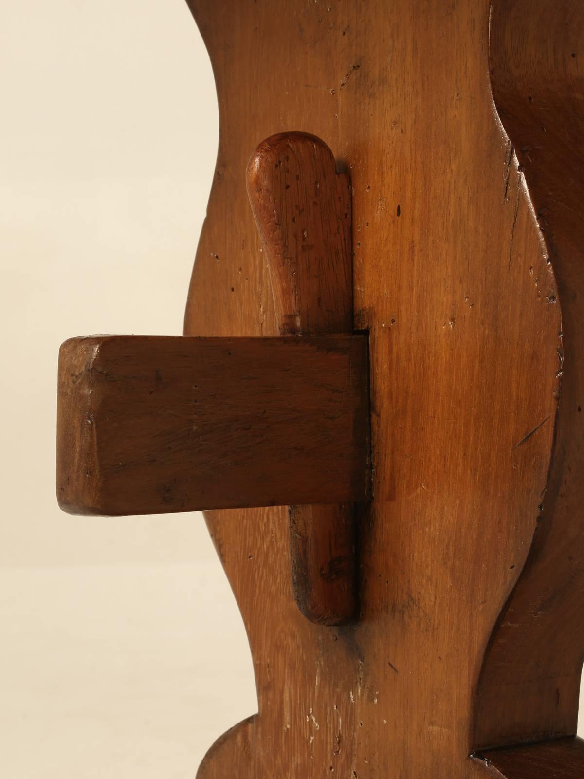 Early 20th Century French Trestle Table in Solid Mahogany