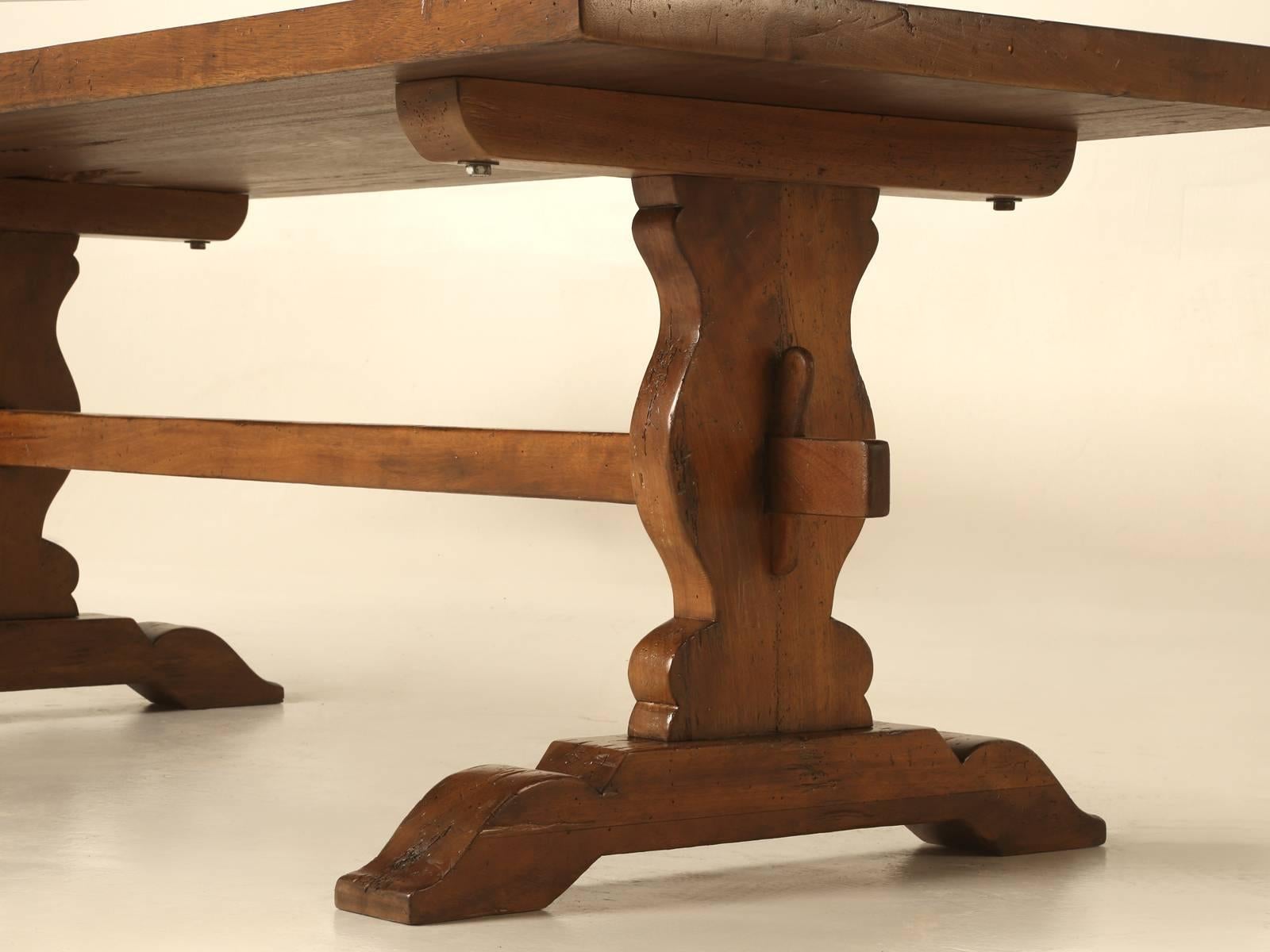 Country French Trestle Table in Solid Mahogany