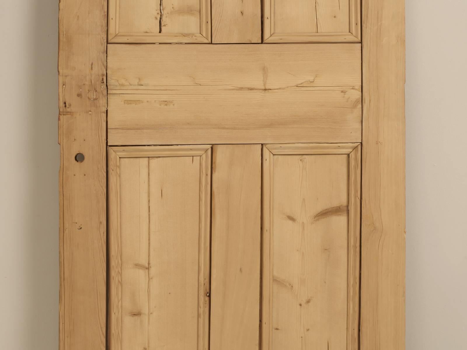 Antique Irish Stripped Pine Door 1