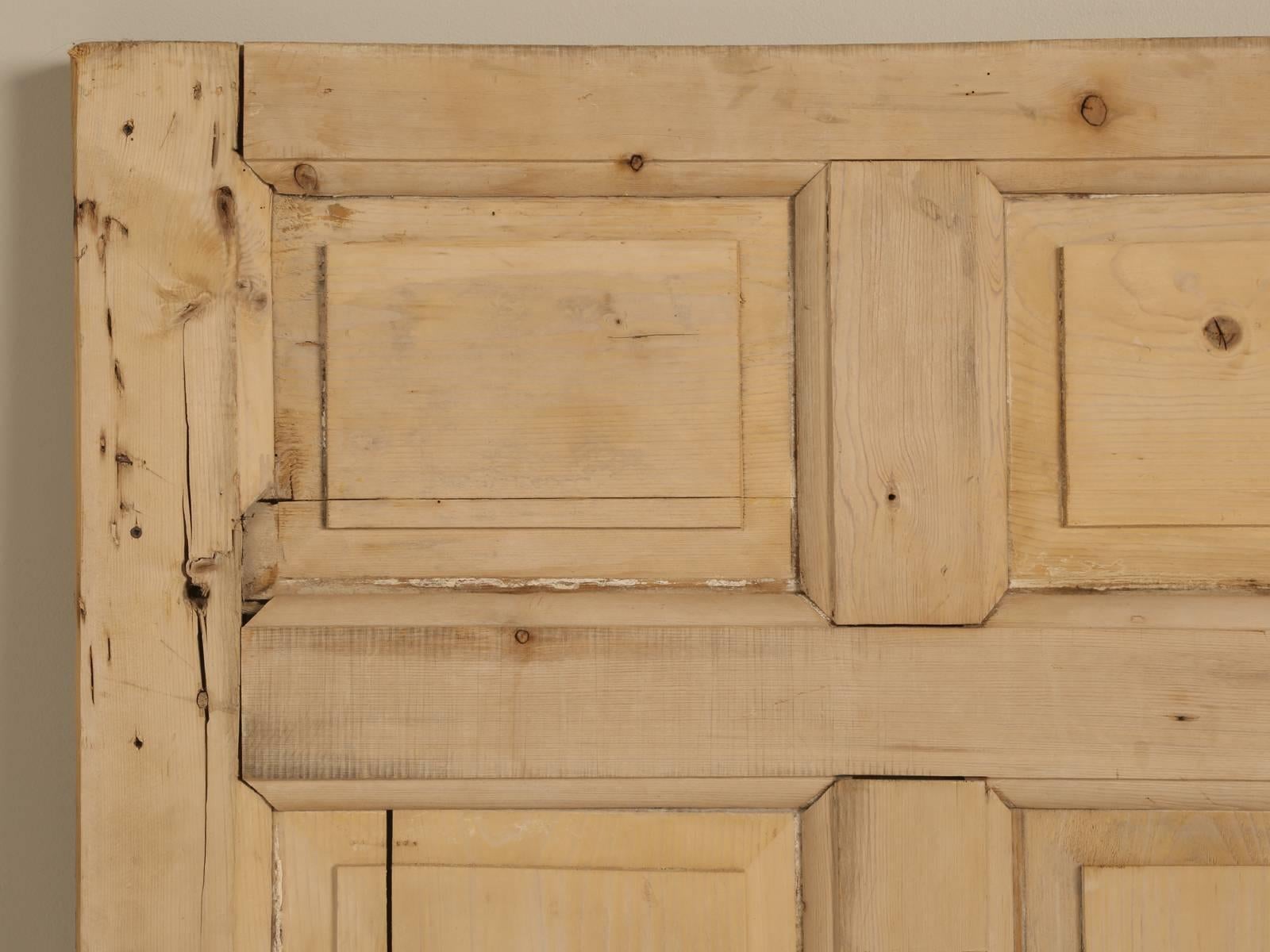 Antique Irish Scrubbed Pine Interior Door For Sale 1