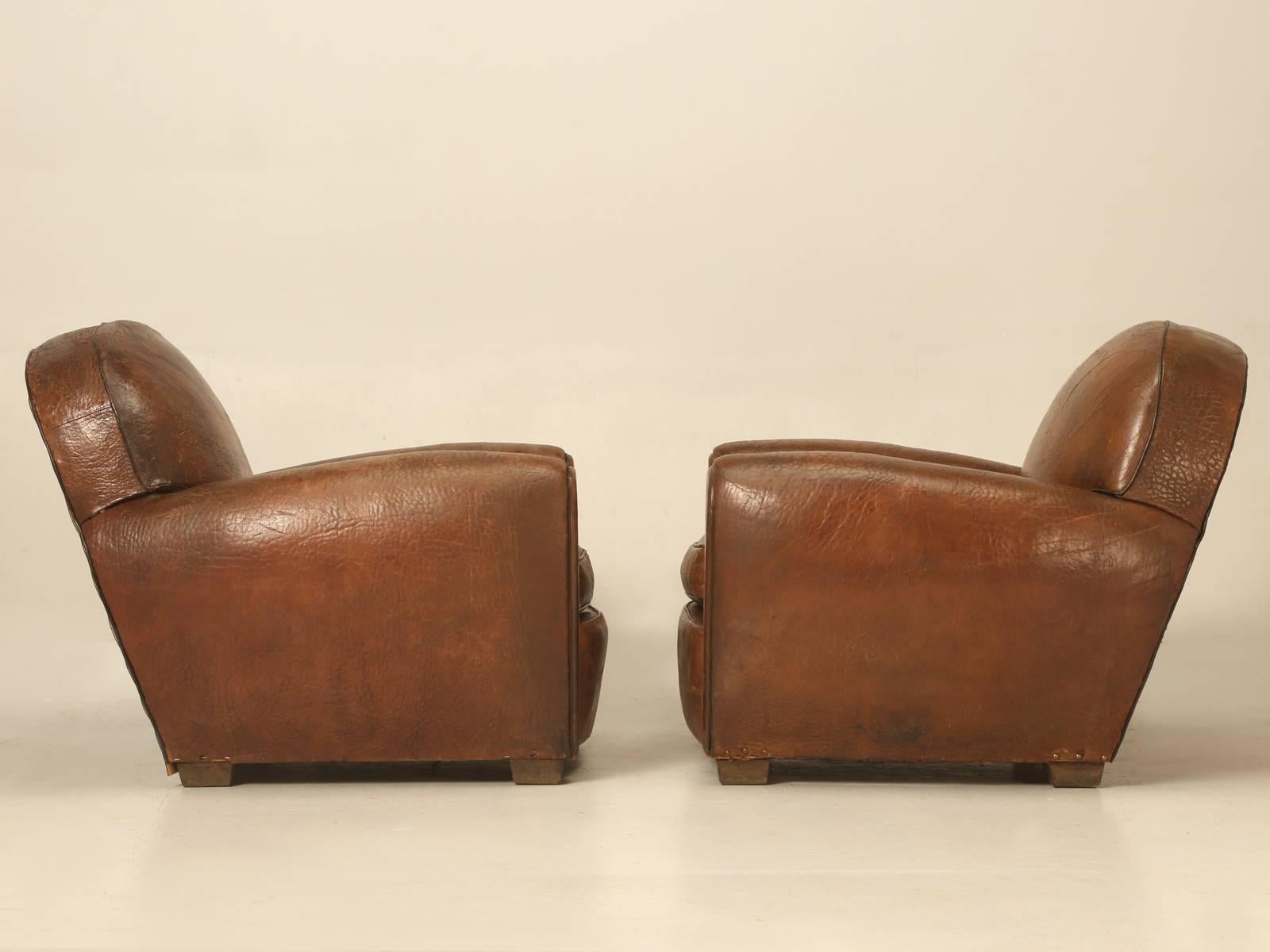 French Leather Club Chairs 4