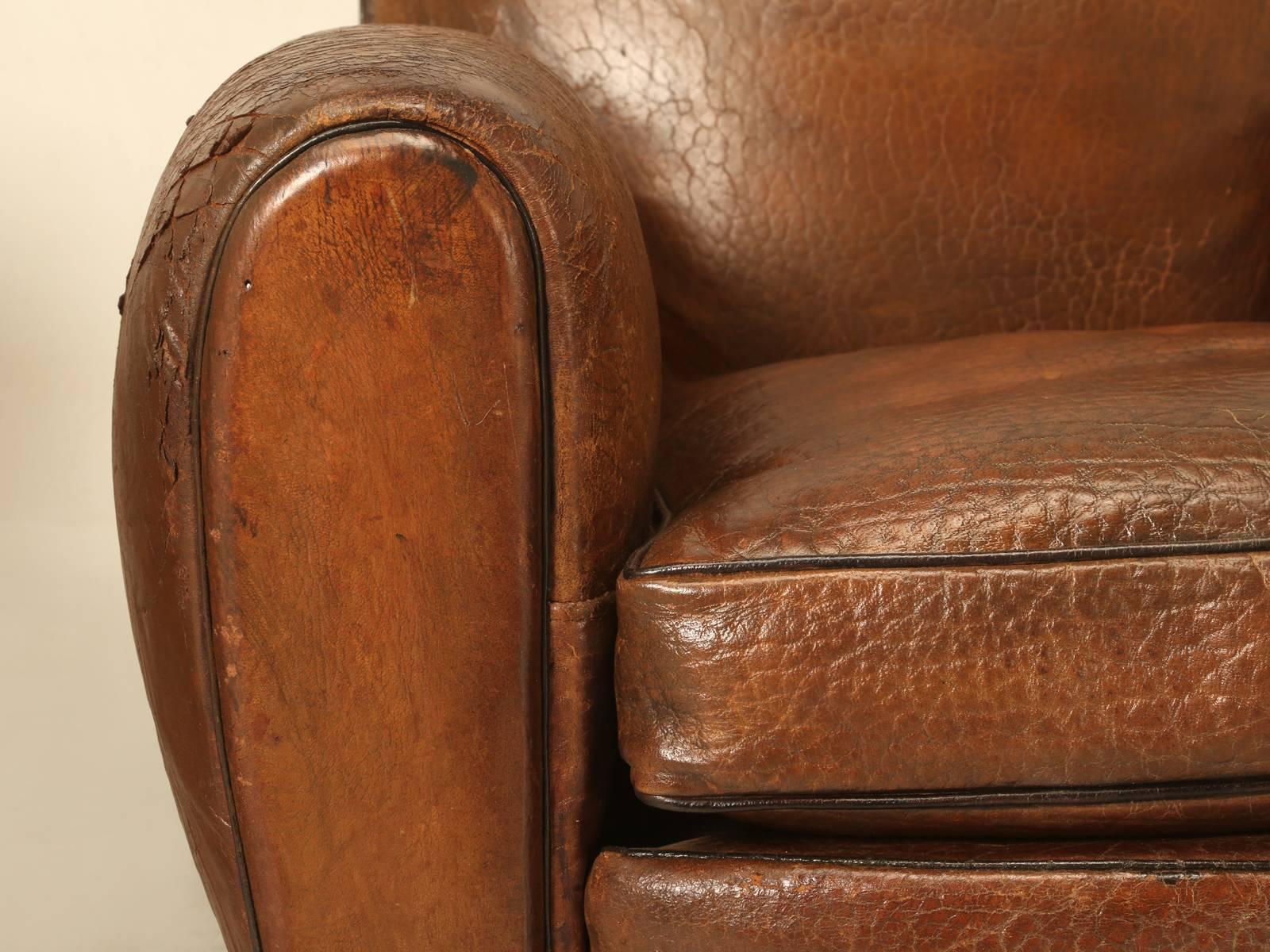 French Leather Club Chairs 3